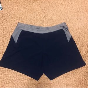 Black and grey athletic shorts